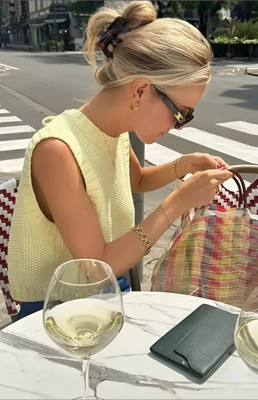 Model wearing Milka Top – casual loose fit summer top with batwing sleeves and minimalist style by Santori The Label.
